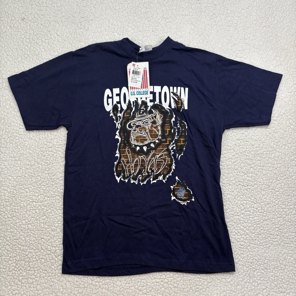Vintage NWT Georgetown Hoyas T-Shirt Mens XL 90s Deadstock Jack Novel Teez